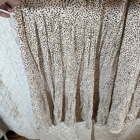 Express Women White Dress Black/Pink Polka Dot Spaghetti Strap Swing Size XL - Picture 4 of 10